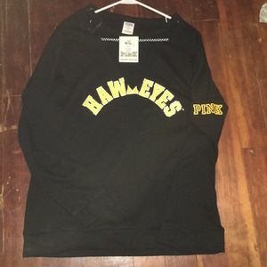 Pink Hawkeyes sweater